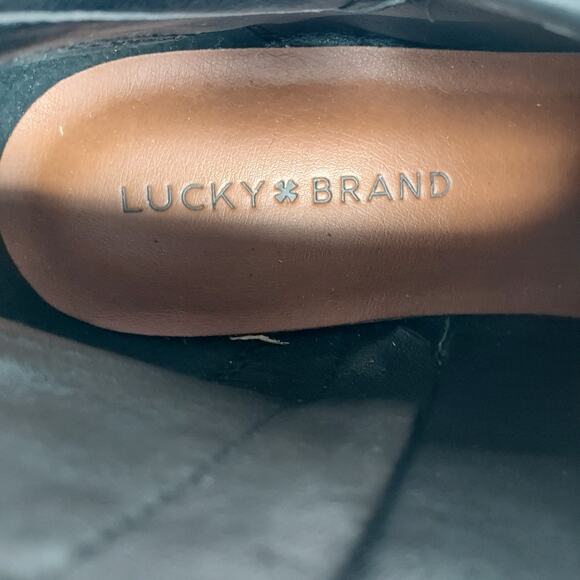 Lucky Brand Black Leather Ankle Boots Size 9M - Picture 8 of 9